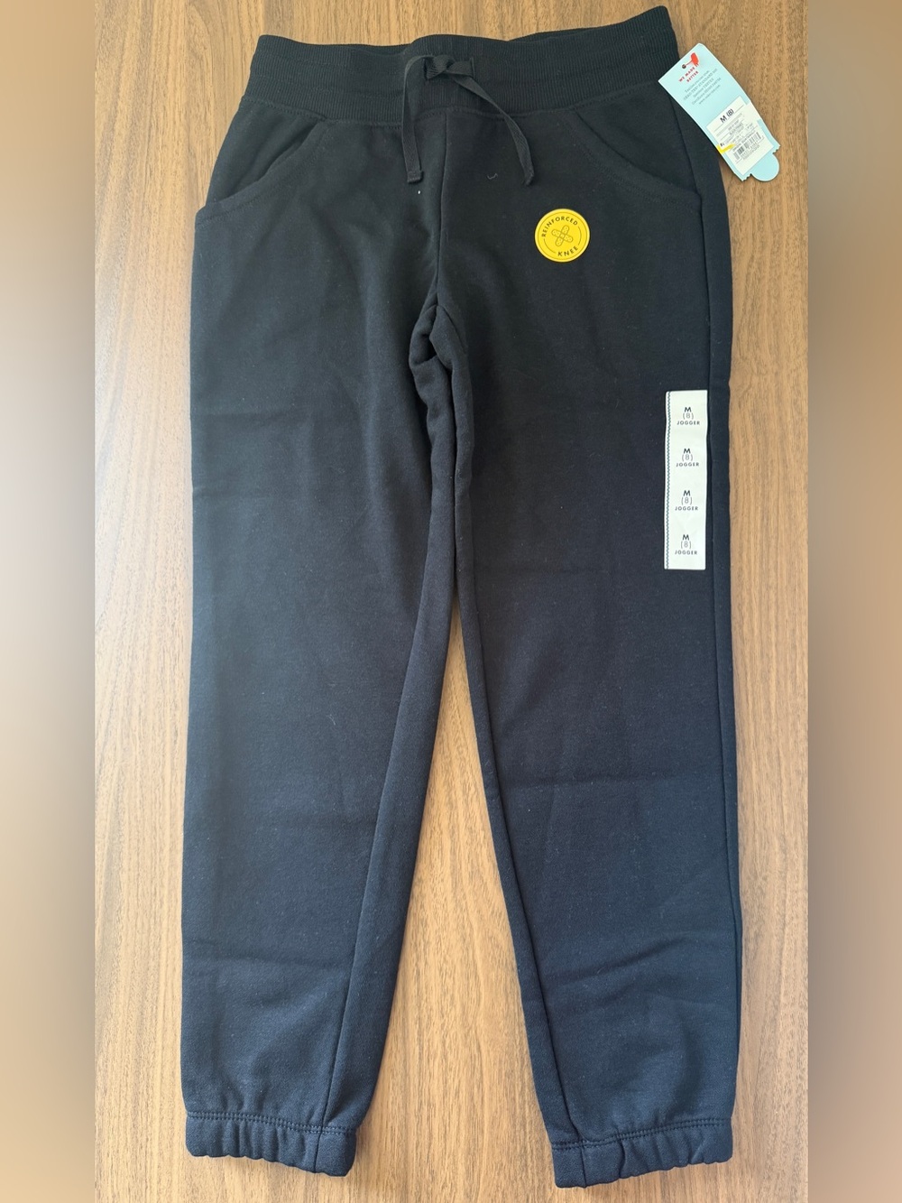 Cat & Jack Boys Black Fleece Jogger Pants Size 8 NWT
